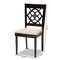 Baxton Studio Renaud Sand Upholstered Espresso Finished Wood Dining Chair, PK4 157-9729 - alternate 5